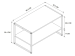 ΤΡΑΠΕΖΑΚΙ ΣΑΛΟΝΙΟΥ GIZA MEGAPAP ΧΡΩΜΑ RUSTIC ΚΑΡΥΔΙ 90,2X50,3X50,4ΕΚ.