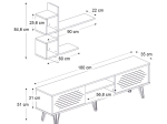 ΣΥΝΘΕΣΗ ΤΗΛΕΟΡΑΣΗΣ SALERNO MEGAPAP ΧΡΩΜΑ ΛΕΥΚΟ 180X35X51ΕΚ.