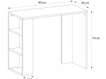 ΓΡΑΦΕΙΟ ΕΡΓΑΣΙΑΣ NETENIA MEGAPAP ΧΡΩΜΑ ΑΝΘΡΑΚΙ 90X40X74ΕΚ.