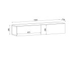 ΕΠΙΠΛΟ ΤΗΛΕΟΡΑΣΗΣ ΕΠΙΤΟΙΧΙΟ ARISTO MEGAPAP ΜΕ LED ΧΡΩΜΑ SAPPHIRE OAK 135X31,6X25ΕΚ.