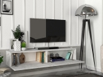 ΕΠΙΠΛΟ ΤΗΛΕΟΡΑΣΗΣ ΕΠΙΤΟΙΧΙΟ ARISTO MEGAPAP ΜΕ LED ΧΡΩΜΑ ΛΕΥΚΟ ΕΦΕ ΜΑΡΜΑΡΟΥ 135X31,6X25ΕΚ.
