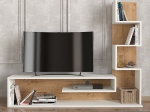 ΕΠΙΠΛΟ ΤΗΛΕΟΡΑΣΗΣ METEHAN MEGAPAP ΧΡΩΜΑ ΛΕΥΚΟ - SAPPHIRE OAK 149,5X29,5X120ΕΚ.