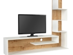 ΕΠΙΠΛΟ ΤΗΛΕΟΡΑΣΗΣ METEHAN MEGAPAP ΧΡΩΜΑ ΛΕΥΚΟ - SAPPHIRE OAK 149,5X29,5X120ΕΚ.