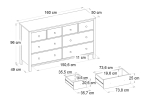 ΣΥΡΤΑΡΙΕΡΑ - ΜΠΟΥΦΕΣ SABINA MEGAPAP ΧΡΩΜΑ SEPET OAK 160X50X96ΕΚ.