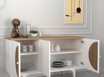 ΜΠΟΥΦΕΣ AURETA MEGAPAP ΧΡΩΜΑ ΛΕΥΚΟ - SAPPHIRE OAK 130X45X75ΕΚ.