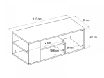 ΤΡΑΠΕΖΑΚΙ ΣΑΛΟΝΙΟΥ ABDERA MEGAPAP ΧΡΩΜΑ ΚΑΡΥΔΙ 110X60X42ΕΚ.
