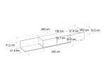 ΕΠΙΠΛΟ ΤΗΛΕΟΡΑΣΗΣ ENSTEY MEGAPAP ΧΡΩΜΑ ΜΑΥΡΟ 260X41,8X33,5ΕΚ.
