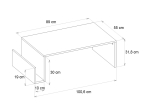ΤΡΑΠΕΖΑΚΙ ΣΑΛΟΝΙΟΥ REGNAR MEGAPAP ΧΡΩΜΑ REBAB 100,6X55X31,8ΕΚ.