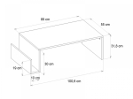 ΤΡΑΠΕΖΑΚΙ ΣΑΛΟΝΙΟΥ REGNAR MEGAPAP ΧΡΩΜΑ SAPPHIRE OAK 100,6X55X31,8ΕΚ.