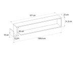 ΕΠΙΠΛΟ ΤΗΛΕΟΡΑΣΗΣ ΕΠΙΤΟΙΧΙΟ REGNAR MEGAPAP ΧΡΩΜΑ REBAB 168,6X25X31,8ΕΚ.