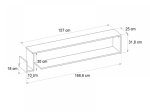 ΕΠΙΠΛΟ ΤΗΛΕΟΡΑΣΗΣ ΕΠΙΤΟΙΧΙΟ REGNAR MEGAPAP ΧΡΩΜΑ SAPPHIRE OAK 168,6X25X31,8ΕΚ.