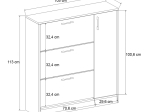 ΠΑΠΟΥΤΣΟΘΗΚΗ NEFT MEGAPAP ΧΡΩΜΑ ΛΕΥΚΟ 105X29,6X113ΕΚ.