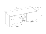 ΠΑΠΟΥΤΣΟΘΗΚΗ VERLY MEGAPAP ΧΡΩΜΑ ΛΕΥΚΟ 110X33,2X43ΕΚ.