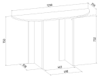 ΚΟΝΣΟΛΑ CORTADO MEGAPAP ΧΡΩΜΑ ΚΑΡΥΔΙ 120X35X75ΕΚ.