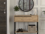 ΚΟΝΣΟΛΑ ΜΕ ΚΑΘΡΕΠΤΗ SUZY MEGAPAP ΧΡΩΜΑ SEPET OAK 90X29,6X76ΕΚ.
