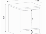 ΚΟΜΟΔΙΝΟ CONVE MEGAPAP ΧΡΩΜΑ SAPPHIRE OAK 40X35X45ΕΚ.