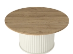 ΤΡΑΠΕΖΑΚΙ ΣΑΛΟΝΙΟΥ BOHEMA MEGAPAP ΧΡΩΜΑ IVORY - SEPET OAK Ø85X43,2ΕΚ.