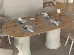 ΤΡΑΠΕΖΙ BOHEMA MEGAPAP ΧΡΩΜΑ IVORY - SEPET OAK 180X90X77,7ΕΚ.