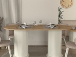 ΤΡΑΠΕΖΙ BOHEMA MEGAPAP ΧΡΩΜΑ IVORY - SEPET OAK 180X90X77,7ΕΚ.