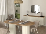 ΤΡΑΠΕΖΙ BOHEMA MEGAPAP ΧΡΩΜΑ IVORY - SEPET OAK 180X90X77,7ΕΚ.