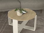 ΤΡΑΠΕΖΑΚΙ ΣΑΛΟΝΙΟΥ REBEL MEGAPAP ΧΡΩΜΑ ROTA OAK - SANDSTONE Ø70X38ΕΚ.