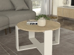 ΤΡΑΠΕΖΑΚΙ ΣΑΛΟΝΙΟΥ REBEL MEGAPAP ΧΡΩΜΑ ROTA OAK - SANDSTONE Ø70X38ΕΚ.