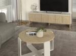 ΤΡΑΠΕΖΑΚΙ ΣΑΛΟΝΙΟΥ REBEL MEGAPAP ΧΡΩΜΑ ROTA OAK - SANDSTONE Ø70X38ΕΚ.