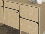ΜΠΟΥΦΕΣ LAVA MEGAPAP ΧΡΩΜΑ ROTA OAK - ΑΝΘΡΑΚΙ 150X44,6X76ΕΚ.