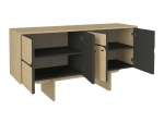 ΜΠΟΥΦΕΣ LAVA MEGAPAP ΧΡΩΜΑ ROTA OAK - ΑΝΘΡΑΚΙ 150X44,6X76ΕΚ.