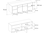 ΜΠΟΥΦΕΣ LAVA MEGAPAP ΧΡΩΜΑ ROTA OAK - ΑΝΘΡΑΚΙ 150X44,6X76ΕΚ.