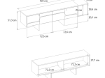 ΕΠΙΠΛΟ ΤΗΛΕΟΡΑΣΗΣ LAVA MEGAPAP ΧΡΩΜΑ ROTA OAK - ΑΝΘΡΑΚΙ 150X35X51,3ΕΚ.