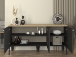 ΜΠΟΥΦΕΣ PEDRO MEGAPAP ΧΡΩΜΑ ΑΝΘΡΑΚΙ - ROTA OAK 150X45X75ΕΚ.