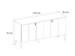 ΜΠΟΥΦΕΣ PEDRO MEGAPAP ΧΡΩΜΑ ΑΝΘΡΑΚΙ - ROTA OAK 150X45X75ΕΚ.