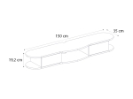 ΕΠΙΠΛΟ ΤΗΛΕΟΡΑΣΗΣ ΕΠΙΤΟΙΧΙΟ NOLAND MEGAPAP ΜΕ LED ΧΡΩΜΑ ROTA OAK 150X35X19,2ΕΚ.