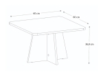 ΤΡΑΠΕΖΑΚΙ ΣΑΛΟΝΙΟΥ SUGAR MEGAPAP ΧΡΩΜΑ ΛΕΥΚΟ 60X60X36,8ΕΚ.