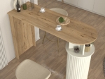 ΤΡΑΠΕΖΙ ΜΠΑΡ BOHEMA MEGAPAP ΧΡΩΜΑ SEPET OAK - IVORY 150X51,6X101,8ΕΚ.
