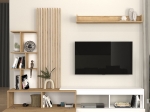 ΣΥΝΘΕΣΗ ΤΗΛΕΟΡΑΣΗΣ VERMONT MEGAPAP ΧΡΩΜΑ ΛΕΥΚΟ - SEPET OAK 240X40X192ΕΚ.