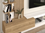 ΣΥΝΘΕΣΗ ΤΗΛΕΟΡΑΣΗΣ VERMONT MEGAPAP ΧΡΩΜΑ ΛΕΥΚΟ - SEPET OAK 240X40X192ΕΚ.