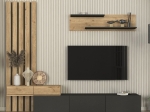 ΣΥΝΘΕΣΗ ΤΗΛΕΟΡΑΣΗΣ ROSALINE MEGAPAP ΧΡΩΜΑ ΑΝΘΡΑΚΙ - SEPET OAK 233X31,3X196,8ΕΚ.