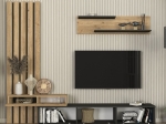ΣΥΝΘΕΣΗ ΤΗΛΕΟΡΑΣΗΣ ROSALINE MEGAPAP ΧΡΩΜΑ ΑΝΘΡΑΚΙ - SEPET OAK 233X31,3X196,8ΕΚ.