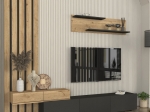 ΣΥΝΘΕΣΗ ΤΗΛΕΟΡΑΣΗΣ ROSALINE MEGAPAP ΧΡΩΜΑ ΑΝΘΡΑΚΙ - SEPET OAK 233X31,3X196,8ΕΚ.