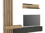 ΣΥΝΘΕΣΗ ΤΗΛΕΟΡΑΣΗΣ ROSALINE MEGAPAP ΧΡΩΜΑ ΑΝΘΡΑΚΙ - SEPET OAK 233X31,3X196,8ΕΚ.