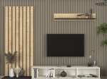 ΣΥΝΘΕΣΗ ΤΗΛΕΟΡΑΣΗΣ NAGINI MEGAPAP ΧΡΩΜΑ IVORY - SAPPHIRE OAK - ΑΝΘΡΑΚΙ 260X39,4X203,6ΕΚ.
