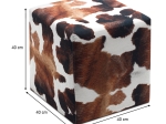 ΣΚΑΜΠΩ MILKY MEGAPAP ΥΦΑΣΜΑΤΙΝΟ ΧΡΩΜΑ ΚΑΦΕ - ΛΕΥΚΟ 40X40X40ΕΚ.