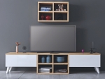 ΣΥΝΘΕΣΗ ΤΗΛΕΟΡΑΣΗΣ BETA MEGAPAP ΧΡΩΜΑ SAPPHIRE OAK - ΛΕΥΚΟ 160X25X34ΕΚ.