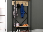ΕΠΙΠΛΟ ΕΙΣΟΔΟΥ ALFA MEGAPAP ΧΡΩΜΑ ATLANTIC PINE - ΜΑΥΡΟ 90X35X180ΕΚ.