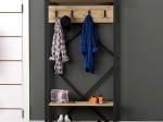 ΕΠΙΠΛΟ ΕΙΣΟΔΟΥ ALFA MEGAPAP ΧΡΩΜΑ ATLANTIC PINE - ΜΑΥΡΟ 90X35X180ΕΚ.