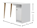 ΓΡΑΦΕΙΟ MENTOR MEGAPAP ΧΡΩΜΑ ΛΕΥΚΟ 120X45X73ΕΚ.