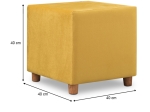 ΣΚΑΜΠΩ DAISY MEGAPAP ΥΦΑΣΜΑΤΙΝΟ ΧΡΩΜΑ ΚΙΤΡΙΝΟ 40X40X40ΕΚ.