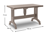 ΤΡΑΠΕΖΙ ΠΟΛΥΠΡΟΠΥΛΕΝΙΟΥ CALLAN MEGAPAP ΧΡΩΜΑ CAPPUCCINO 140X80X73ΕΚ.